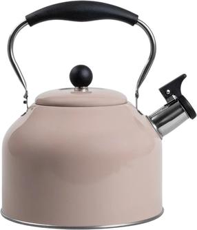  Tējkanna ar svilpi Homla Softboil Basic 240536, 3 l, brūna krās./sudraba krās./melna krās.