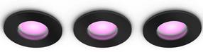 Nutivalgustus süvistatav Philips Hue Xamento, GU10, 2000 - 6500 °K, 3 x 5.7 W, must v. / must v.