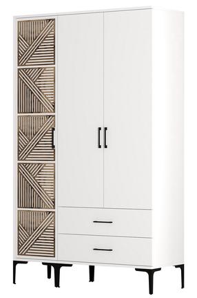 Riidekapp Kalune Design Kumsal PT, valge v., 47.5 cm x 120 cm x 201.4 cm