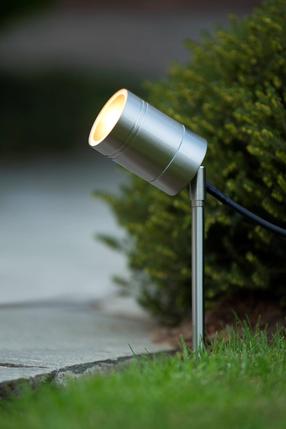 Įsmeigiamas lauko šviestuvas Lucide Arne-Led, 5W, GU10, IP44, chromo sp., 6.3 cm x 36 cm