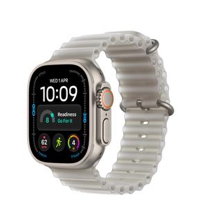 Viedpulkstenis Apple Watch Ultra 4 GPS + Cellular 49mm MJAD4ET/A, natural titanium korpuss ar translucent grey ocean siksniņu