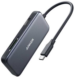 USB-разветвитель Anker Premium 5in1, черный цв.