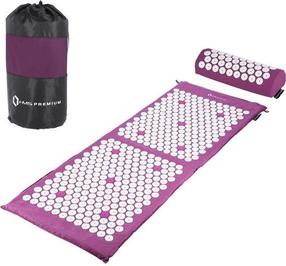Akupunktūras masāžas paklājiņš HMS Acupressure Set 17-44-307, 125 cm, 1 kg, 2 gab., balta krās./violeta krās.