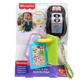 Lavinamasis žaislas kūdikiui, automobilio raktai su pulteliu Mattel Fisher Price Laugh & Learn Play & Go Activity, įvairių spalvų