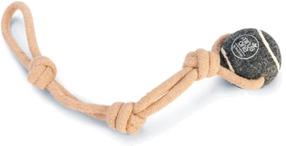 Rotaļlieta sunim, virves mantiņa Beeztees Tennisball Cord 625633, 39 cm, Ø 6 cm, pelēka krās./gaiši brūna krās.