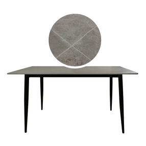 Pusdienu galds, melna krās., 140 cm x 80 cm x 75 cm