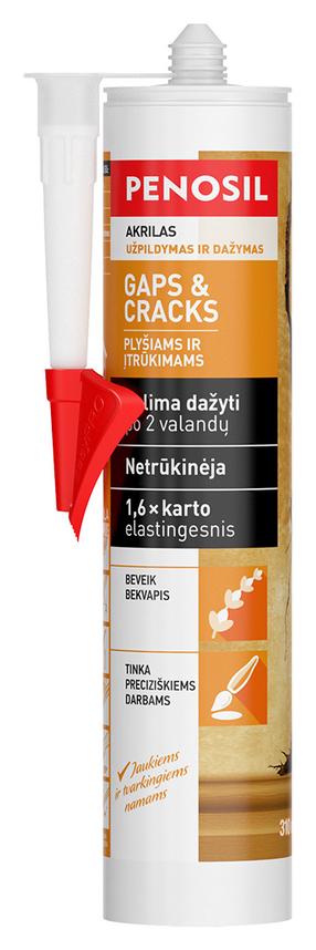Akrilinis hermetikas Penosil Gaps&Cracks, 310 l, balta sp.