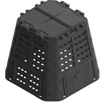 Komposto dėžė Patrol 480CZAPG001, 89 cm x 89 cm x 80 cm, 480 l, juoda sp.