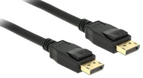 Vads Delock Displayport / Displayport Display port male, Display port male, 2 m, melna krās.
