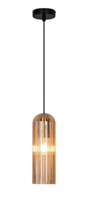 Светильник навесной Domoletti Catalo P22026S black/am, E27, 1 x 25 Вт, янтарный цв. / черный цв.