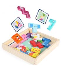 Magnetinis žaislas Animal Tetris, 3.2 cm, įvairių spalvų