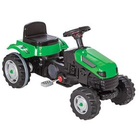 Traktors ar pedāļiem Woopie, zaļa krās.