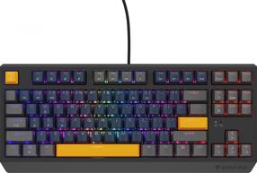 Проводная игровая клавиатура Genesis Thor 230 TKL Outemu Panda, Английский (US), синий цв./черный цв./желтый цв.