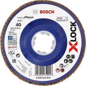 Lapiņu slīpēšanas disks Bosch X551, 125 mm x 22.23 mm
