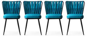 Toolide komplekt Kalune Design Kusakli 158, sinine v./must v., 43 cm x 43 cm x 82 cm, 4 tk