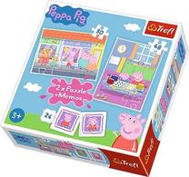 Dėlionė 2in1 Trefl Memo & Puzzles Peppa Pig 90600, 27.5 cm x 20.5 cm, 78 vnt., įvairių spalvų