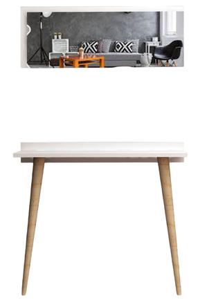 Konsoles galds Kalune Design Venezia, balta krās., 80 cm x 32 cm x 84 cm
