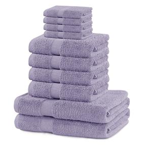  Vannirätikute komplekt Restilo Marina 23146, helelilla v., 140 cm x 70 cm, 10 tk
