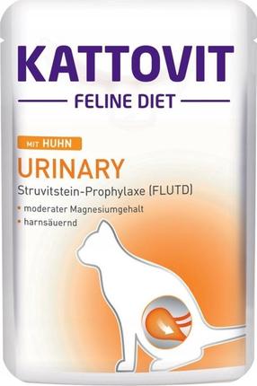 Šlapias kačių maistas Kattovit Feline Diet Urinary, vištiena, 0.085 kg