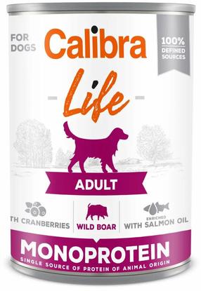 Mitrā barība (konservi) suņiem Calibra Life Monoprotein, meža cūkas gaļa, 0.4 kg