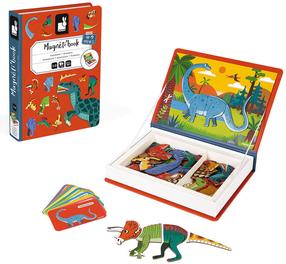 Magnētiskā rotaļlieta Janod Magneti Book Dinosaurs, 26 cm, daudzkrāsaina, 40 gab.