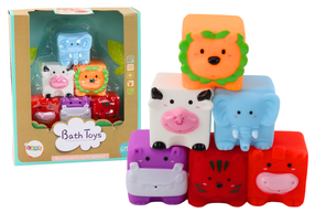 Vonios žaislų rinkinys Lean Toys Animals, įvairių spalvų, 6 vnt.