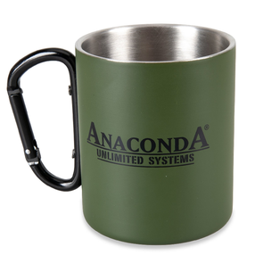 Puodelis Saenger Anaconda Carbiner, nerūdijantysis plienas, 0.25 l, žalia sp.