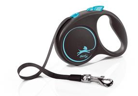 Automatinis pavadėlis Flexi Black Design, mėlyna sp., L 5m