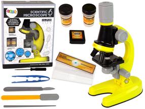 Bērnu mikroskops Lean Toys Scientific Microscope, 23 cm, dzeltena krās.