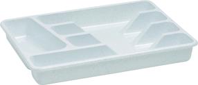 Galda piederumu organizatori Curver, 33.3 cm x 26 cm x 4.5 cm, plastmasa, pelēka krās.