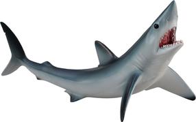 Фигурка-игрушка Collecta Shortfin Mako Shark 88679, 13 см, синий цв./белый цв.
