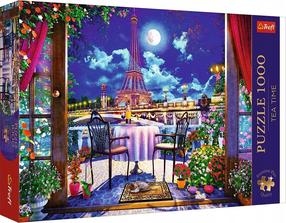 Pusle Trefl Tea Time Paris In The Moonlight, 48 cm x 68 cm, 1000 tk, mitmevärviline