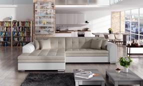 Kampinė sofa Sorento Dora 21, Soft 17, šviesiai ruda sp., kairinė, 195 x 295 cm x 80 cm