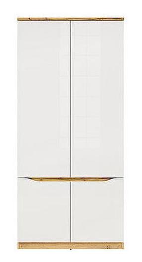 Riidekapp Nuis SZF4D, tamm v./valge v., 90 cm x 58 cm x 197.5 cm