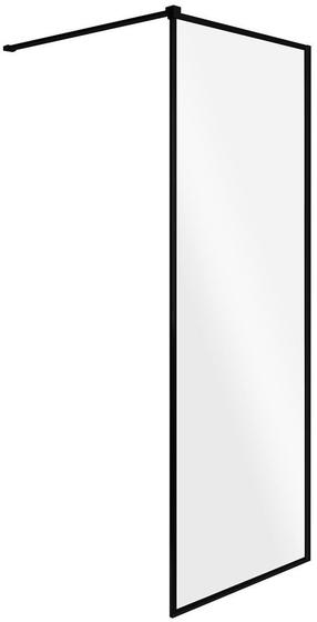 Dušo sienelė Besco Toca 100, 100 cm x 190 cm, skaidri sp./juoda sp./skaidrus