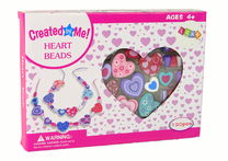 Karoliukų rinkinys papuošalų gamybai Lean Toys Heart Beads, įvairių spalvų