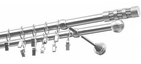 Karnīzes komplekts Olimp Cylinder Krysztal, 180 cm, Ø 19 mm, nerūsējošā tērauda krās.