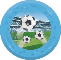 Lėkštutė GoDan Soccer Fans, 21 cm, plastikas, mėlyna sp./balta sp./juoda sp.