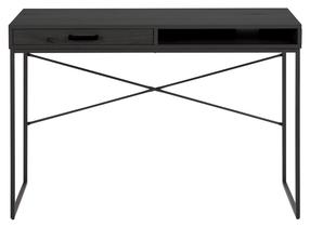 Письменный стол Home4you Seaford, 110 см x 45 см, 75 см, черный цв.