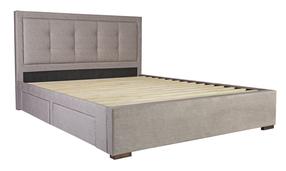 Lova dvigulė Home4you Duke, 160 x 200 cm, smėlio, be čiužinio, su grotelėmis