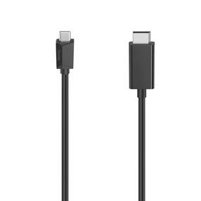 Kabelis Hama USB-C uz DisplayPort USB Type-C, Displayport, 1.5 m, melna krās.