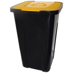 Rūšiavimo šiukšliadėžė NoName Greg, 50 l l, juoda sp./geltona sp.