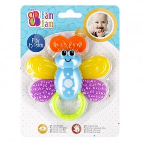 Прорезыватель для младенцев BamBam Butterfly, (цвет/дизайн выбирается случайным образом)