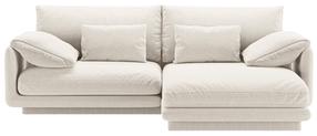 Kampinė sofa Micadoni Torino Structured, kreminė sp., dešininė, 220 x 170 cm x 83 cm