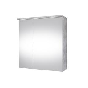 Pakabinama vonios spintelė su veidrodžiu Domoletti Concrete SV70C, balta/pilka, 18 cm x 69 cm x 70 cm