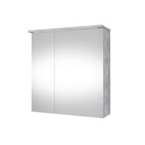 Pakabinama vonios spintelė su veidrodžiu Domoletti Concrete SV70C, balta sp./pilka sp., 18 cm x 69 cm x 70 cm