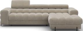 Kampinė sofa - lova Felro Aura 18, smėlio sp., dešininė, 181 x 285 cm x 93 cm