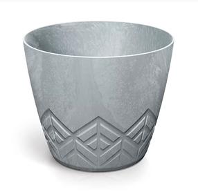 Gėlių vazonas Prosperplast ARECO BETON DARE200E-422U, plastikinis, Ø 19.8 cm, šviesiai pilka sp.