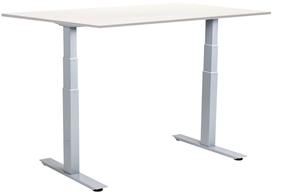 Компьютерный стол регулируемая высота Sun-Flex EasyDesk Adapt VI, 120 см x 80 см, 62 - 127 см, алюминиевый цв./белый цв.