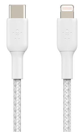 Laidas Belkin, USB Type C/Apple Lightning, balta